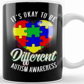 Baskı Dükkanı It S Ok To Be Different Autism Awareness Heart Kupa