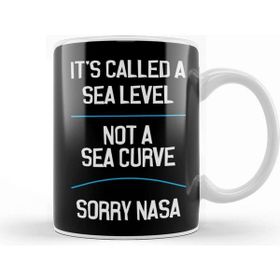 Baskı Dükkanı It's Called A Sea Level Not A Sea Curve Flat Earth Kupa
