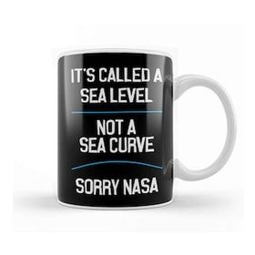 Baskı Dükkanı It's Called A Sea Level Not A Sea Curve Flat Earth Kupa