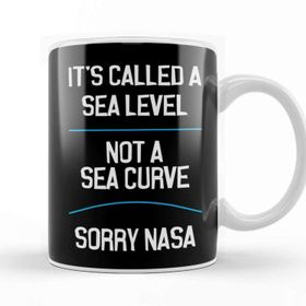 Baskı Dükkanı It's Called A Sea Level Not A Sea Curve Flat Earth Kupa
