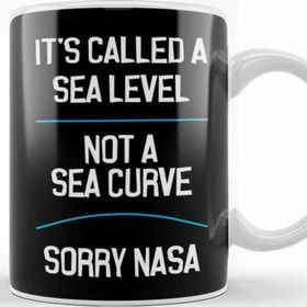 Baskı Dükkanı It's Called A Sea Level Not A Sea Curve Flat Earth Kupa