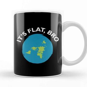 Baskı Dükkanı It's Flat Bro Flat Earth Kupa