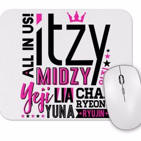 Baskı Dükkanı Itzy Font Collage Mouse Pad