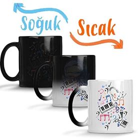 Baskı Dükkanı Iyi Zıplayanlar Müzik Notları Ve Semboller Müzik Notolar Kupa