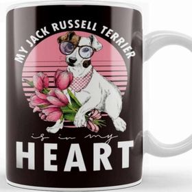 Baskı Dükkanı Jack Russel Terrier Is My Heart Dogs Dog Puppy Kupa