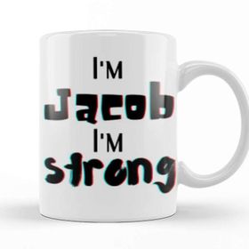 Baskı Dükkanı Jackson Name Personalized Custom Vintage Retro Rainbow Design Gift Baby Gift For Him Kupa