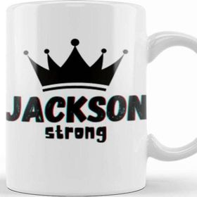 Baskı Dükkanı Jackson Name Personalized Custom Vintage Retro Rainbow Design Gift Baby Gift For Him Kupa