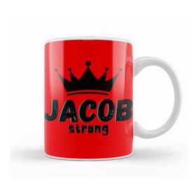Baskı Dükkanı Jacob Name Personalized Custom Vintage Retro Rainbow Design Gift Baby Gift For Him Kupa