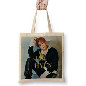 Baskı Dükkanı Jaehyun Nct 127 Superhuman Bez Uzun Saplı Krem Rengi Çanta