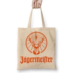 Baskı Dükkanı Jagermeister Bez Uzun Saplı Krem Rengi Çanta