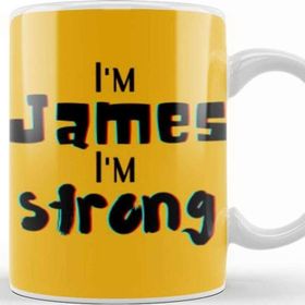 Baskı Dükkanı James Name Custom Design Gift Baby Gift For Him Kupa