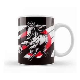 Baskı Dükkanı Japan Flag Horse Riding Equestrian Sport Saddle Horseshoe Kupa Bardak
