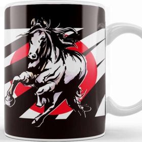 Baskı Dükkanı Japan Flag Horse Riding Equestrian Sport Saddle Horseshoe Kupa Bardak