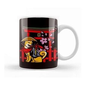 Baskı Dükkanı Japan Sakura Dog Shiba Inu Cherry Blossom Tree Japanese Art Kupa Bardak