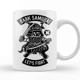 Baskı Dükkanı Japanese Dark Samurai Lets Fight Kupa Bardak