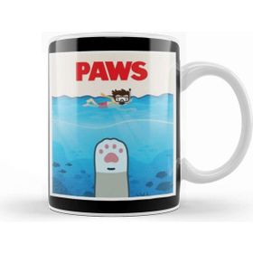 Baskı Dükkanı Jaws Parody Paws Jaws Poster Parody Kupa Bardak