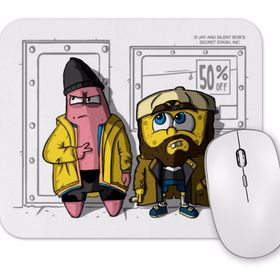 Baskı Dükkanı Jay And Silent Bob Pat And Silent Bob Squarepants Mouse Pad