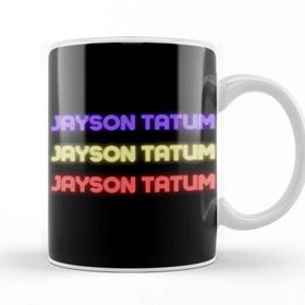 Baskı Dükkanı Jayson Tatum Basketball Gifts Vintage Retro Rainbow Quotes For Boys And Dad Porselen Beyaz Kupa Bardak