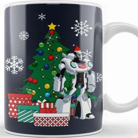 Baskı Dükkanı Jazz Around The Christmas Tree Transformers Porselen Beyaz Kupa Bardak