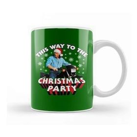 Baskı Dükkanı Jean Claude Van Damme This Way To The Christmas Party Porselen Beyaz Kupa Bardak