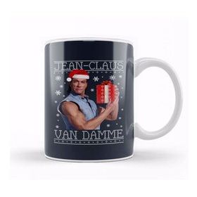Baskı Dükkanı Jean Claus Van Damme Christmas Knit Kupa Bardak