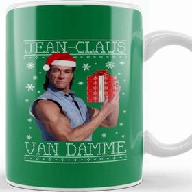 Baskı Dükkanı Jean Claus Van Damme Christmas Knit Kupa Bardak