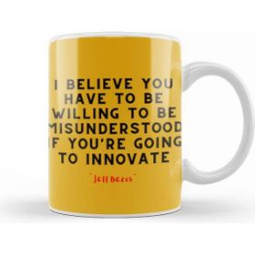 Baskı Dükkanı Jeff Bezos Quotes Entrepreneurs Motivation Inspiration Success Work Gifts Porselen Beyaz Kupa Bardak