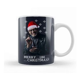 Baskı Dükkanı Jeff Goldblum Merry Uh Christmas Kupa Bardak