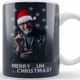Baskı Dükkanı Jeff Goldblum Merry Uh Christmas Kupa Bardak