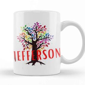 Baskı Dükkanı Jefferson Porselen Beyaz Kupa Bardak