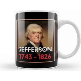 Baskı Dükkanı Jefferson Retro Rainbow Style Porselen Beyaz Kupa Bardak