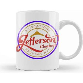 Baskı Dükkanı Jefferson Retro Rainbow Style Porselen Beyaz Kupa Bardak