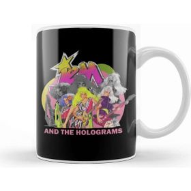Baskı Dükkanı Jem Retro And The Holograms Porselen Beyaz Kupa Bardak