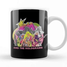 Baskı Dükkanı Jem Retro And The Holograms Porselen Beyaz Kupa Bardak
