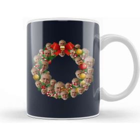 Baskı Dükkanı Jeremy Corbyn Labour Party Multiface Christmas Wreath Porselen Beyaz Kupa Bardak