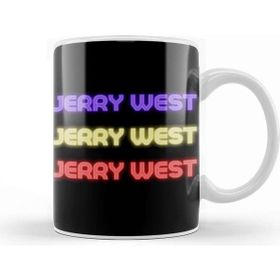 Baskı Dükkanı Jerry West Basketball Gifts Vintage Retro Rainbow Quotes For Boys And Dad Porselen Beyaz Kupa Bardak