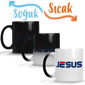 Baskı Dükkanı Jesus Christ 02 Sihirli Porselen Kupa