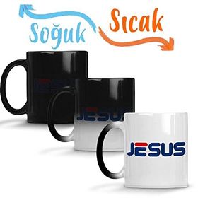 Baskı Dükkanı Jesus Christ 02 Sihirli Porselen Kupa