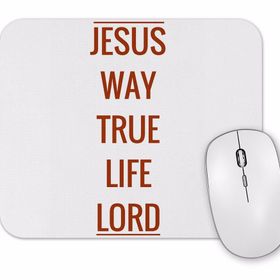 Baskı Dükkanı Jesus Estampa Alaranjada Mouse Pad
