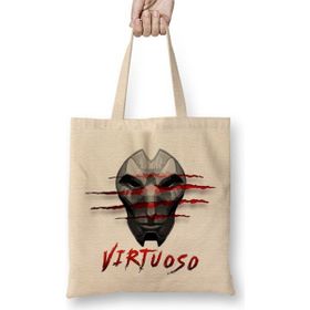 Baskı Dükkanı Jhin Virtuoso Bez Uzun Saplı Krem Rengi Çanta