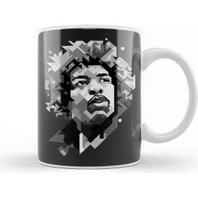 Baskı Dükkanı Jimi Hendrix Black And White Kupa