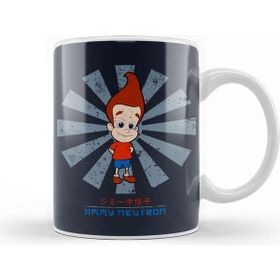 Baskı Dükkanı Jimmy Neutron Retro Japanese Porselen Beyaz Kupa Bardak
