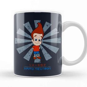 Baskı Dükkanı Jimmy Neutron Retro Japanese Porselen Beyaz Kupa Bardak
