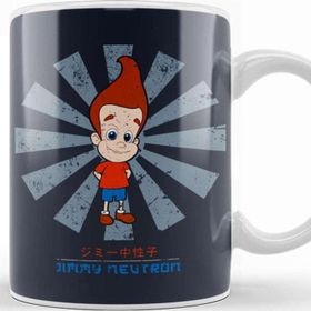 Baskı Dükkanı Jimmy Neutron Retro Japanese Porselen Beyaz Kupa Bardak