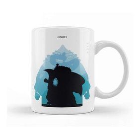 Baskı Dükkanı Jinbei One Piece In Silhouette Porselen Beyaz Kupa Bardak