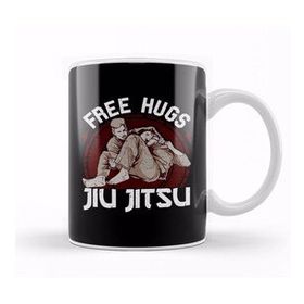 Baskı Dükkanı Jiu Jitsu Free Hugs Funny Bjj Pun Martial Arts Kupa Bardak