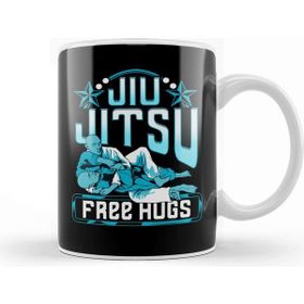 Baskı Dükkanı Jiu Jitsu Free Hugs Funny Bjj Pun Martial Arts Kupa Bardak