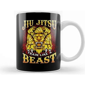 Baskı Dükkanı Jiu Jitsu Train Like A Beast Brazilian Bjj Mma Kupa Bardak