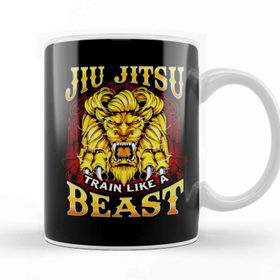 Baskı Dükkanı Jiu Jitsu Train Like A Beast Brazilian Bjj Mma Kupa Bardak