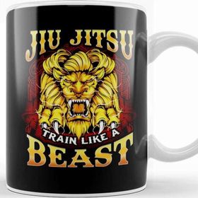 Baskı Dükkanı Jiu Jitsu Train Like A Beast Brazilian Bjj Mma Kupa Bardak